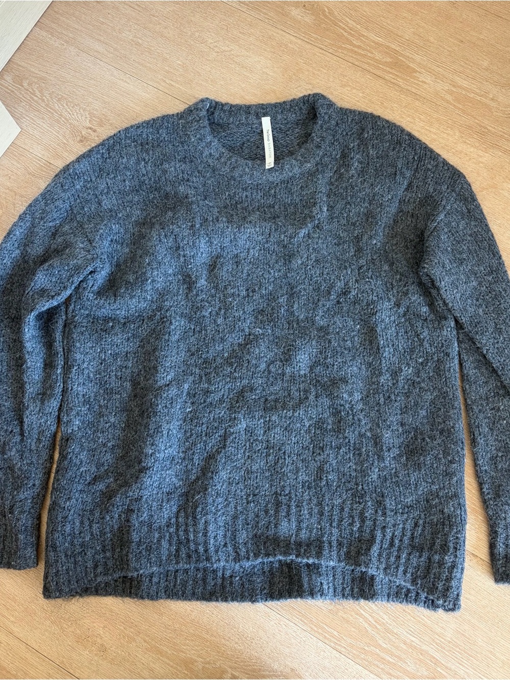 Aritzia Heathered Charcoal Crewneck Sweater
